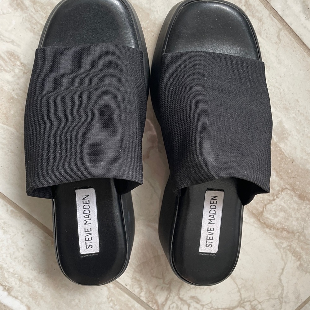 Steve Madden Black Women's Mules